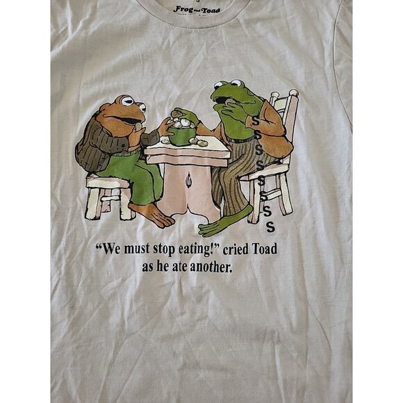 Frog and Toad Size Small Men’s Beige T-Shirt Tee Crewneck Graphic Print - Picture 3 of 5